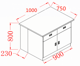 Mesa de Trabajo de Laboratorio de Acero Inoxidable 304 YR06013-1: Rendimiento y Seguridad